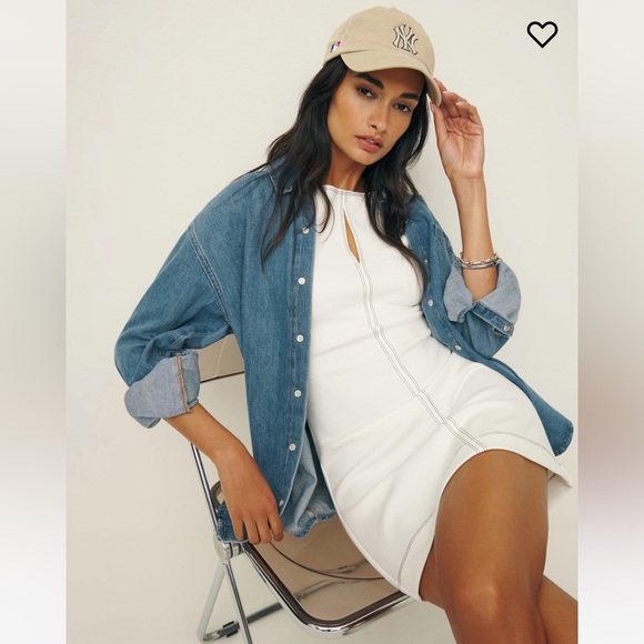 ✨NWT✨ Reformations Carsyn Knit Dress in white size M - Picture 2 of 11